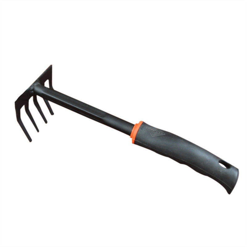 Garden Steel Rake Garden Tool Cultivator with Short Handle Small Mini Rake