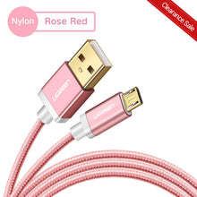 Load image into Gallery viewer, Ugreen Micro USB Cable 2.4A Nylon Fast Charge USB Data Cable for Samsung Xiaomi LG Tablet Android Mobile Phone USB Charging Cord