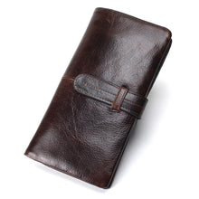 Load image into Gallery viewer, Men&#39;s RFID Long Wallet Genuine Leather Clutch Man Walet Brand Luxury Male Purse Long Wallets Coin Purse Phone Pocket For Iphonex