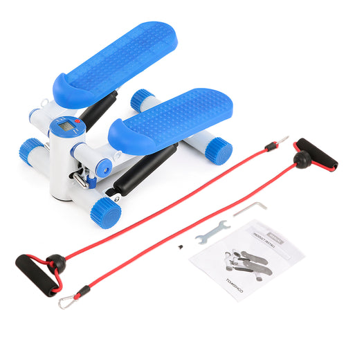 Slimming Product Compact Mini Stepper Twisting Stair Stepper Trainer Exercise Stepper with Resistance Bands Home Fitness Machine