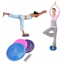 Load image into Gallery viewer, PVC Inflatable Yoga Balancing Ball Pad Training Cushion Stability Exercise Point Massage Mat Ball