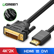 Load image into Gallery viewer, Ugreen HDMI to DVI DVI-D 24+1 pin Adapter 4K Bi-directional DVI D Male to HDMI Male Converter Cable for LCD DVD HDTV XBOX 3m 5m