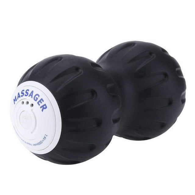 Peanut Shape Electric Vibrate Massage Ball Fitness Muscle Release Training Massager Roller Slimming Body Head Neck Leg Yoga Tool