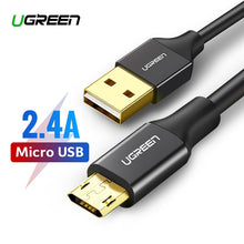 Load image into Gallery viewer, Ugreen Reversible Micro USB Cable 2.4A Fast Charger Microusb Cable for Samsung Xiaomi Huawei Andriod Mobile Phones Charging Cord