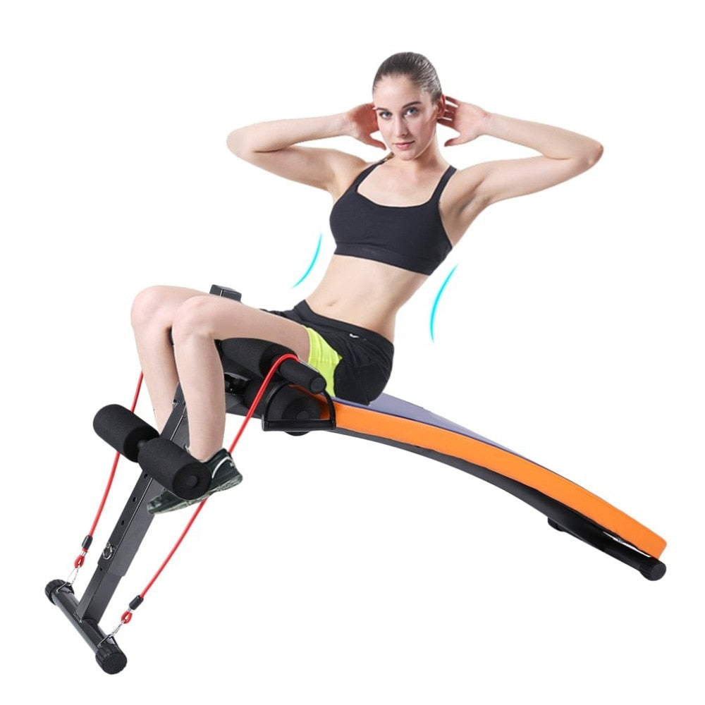 Home Sit Up Bench Adjustment Abdominal Ab Bench Crunch Gym Training Muscles Weight Curved Board Abdominal Exerciser Equipments