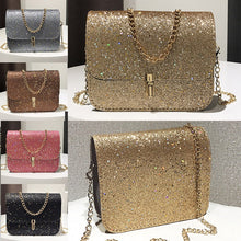 Load image into Gallery viewer, New Fashion Women Sequined Crossbody Bag PU Leather Chain Mini Messenger Shoulder Bag Glitter Handbag