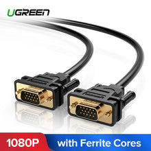 Load image into Gallery viewer, Ugreen 1080P VGA Cable VGA to VGA Flat Cable Male to Male Black Braided High Premium Shielding HDTV VGA Cable 1M 2M 3M 5M 8M 10M