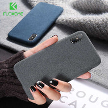 Load image into Gallery viewer, FLOVEME Case For iPhone 7 6 X XS MAX Luxury Cloth Texture Soft TPU Silicone Cover For iPhone 8 iPhone 6 6s 7 plus Phone Case Bag