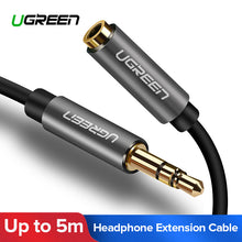 Load image into Gallery viewer, Ugreen Jack 3.5 mm Audio Extension Cable for Huawei P20 lite Stereo 3.5mm Jack Aux Cable for Headphones Xiaomi Redmi 5 plus PC