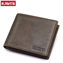 Load image into Gallery viewer, KAVIS Leather Wallets Mens Brand Leather Card Holder with Male Coin Purse for Zipper Walet Portomonee Rfid PORTFOLIO Small Mini