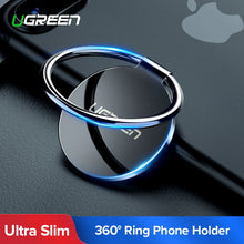 Load image into Gallery viewer, Ugreen Finger Ring Holder for Samsung S9 360 Degree Mount Holder Stand Mobile Phone Finger Phone Stand for iPhone X 8 7 6 Tablet