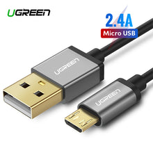 Load image into Gallery viewer, Ugreen Micro USB Cable 2.4A Fast Charging Data Cable for Xiaomi Redmi Note Huawei HTC Mobile Phone Charger Cable Micro USB Cord