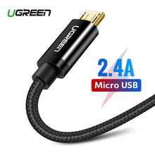 Load image into Gallery viewer, Ugreen Micro USB Cable 2.4A Nylon Fast Charge USB Data Cable for Samsung Xiaomi LG Tablet Android Mobile Phone USB Charging Cord