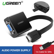 Load image into Gallery viewer, Ugreen HDMI to VGA Adapter for PS4 Pro Raspberry Pi 3 2 Chromebook TV HDMI VGA Cable Digital Analog Audio VGA to HDMI Converter