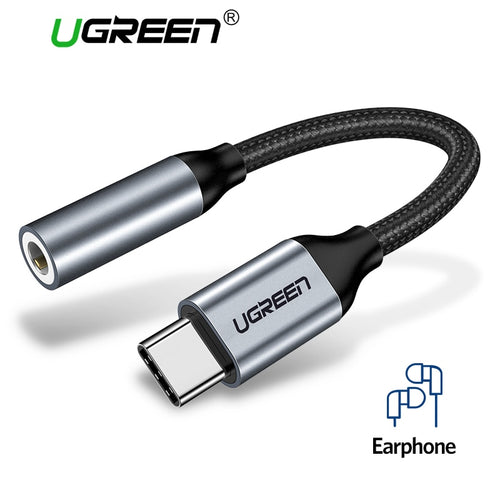 Ugreen Type C 3.5 Jack Earphone Cable USB C to 3.5mm AUX Headphones Adapter For Huawei mate 20 P20 pro Xiaomi Mi 6 8 Audio cable