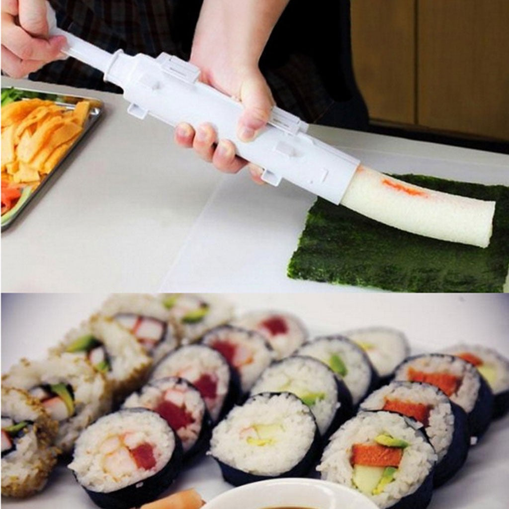 thumbnail image 2 of Quick Sushi Making Kit With Bazooka & Plastic Roller Mold - Easy Sushi Maker Tool 2 of 6